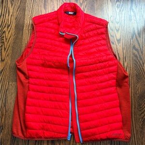 Lands' End Bright Red Puffer Vest